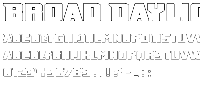 Broad Daylight font